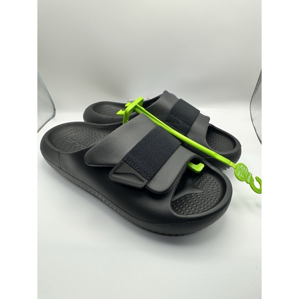 Crocs Mellow Luxe Recovery Slide Sandals Mens 4 Womens 6 Black Slip On NWT